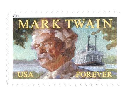 100 Mark Twain Forever Stamps Unused Postage Tom Sawyer Huckleberry Finn Riverboat Steamboat Author Stamps for Mailing
